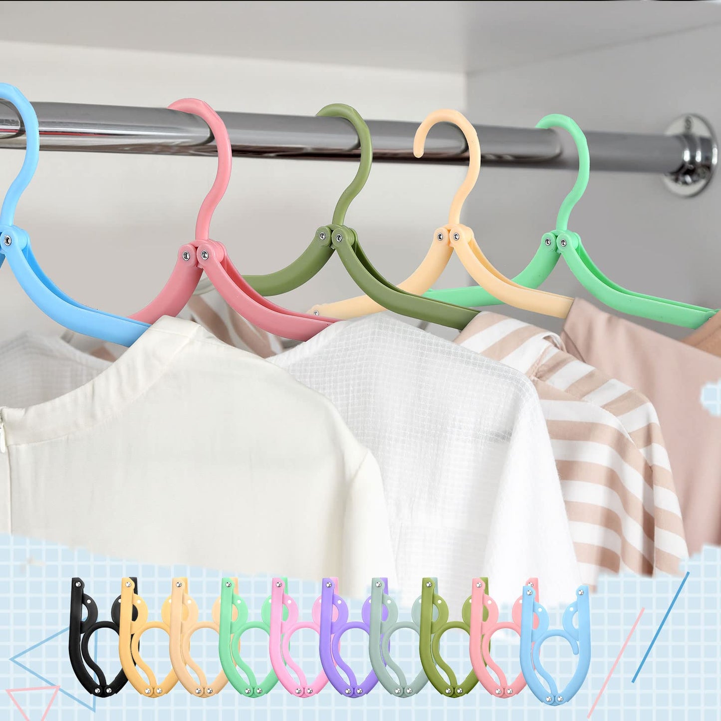 Foldable plastic Cloth Hanger