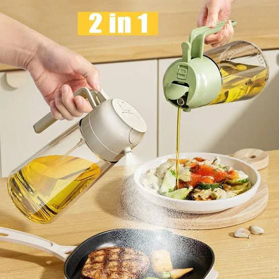 2 in 1 Oil Kettle, Oil Spray Bottle And Dispenser