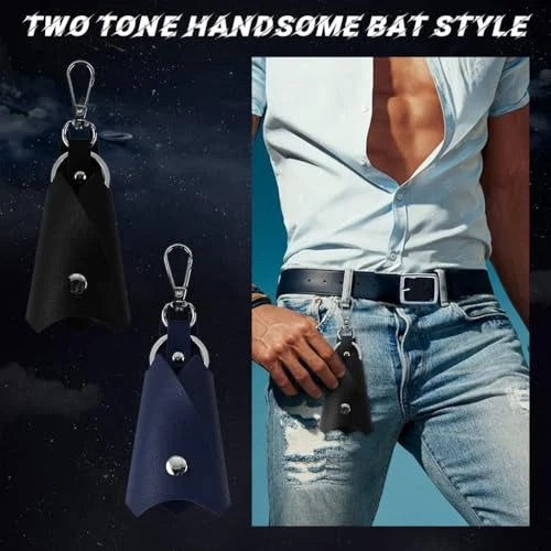Premium Leather Batsman Keychain