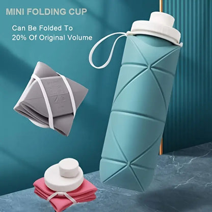 Foldable Silicone Water Bottle 600Ml