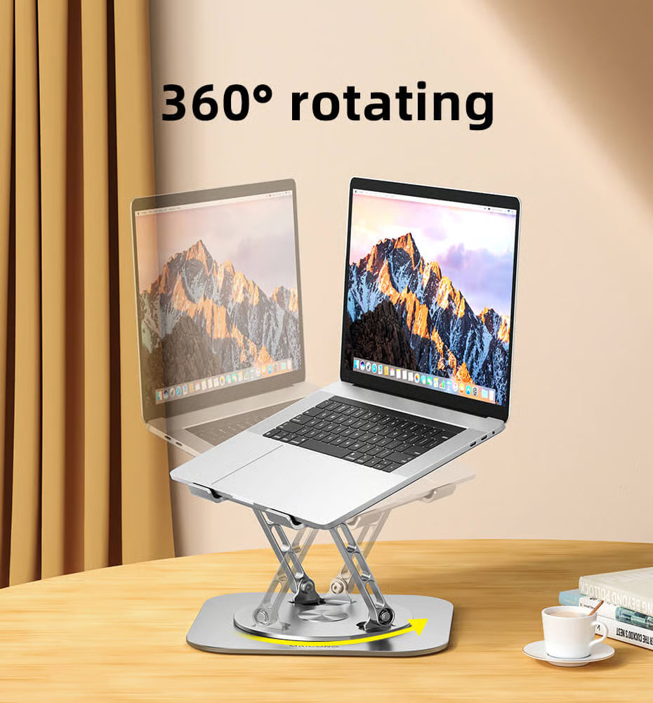Aluminium 360° Foldable Rotating Laptop Stand