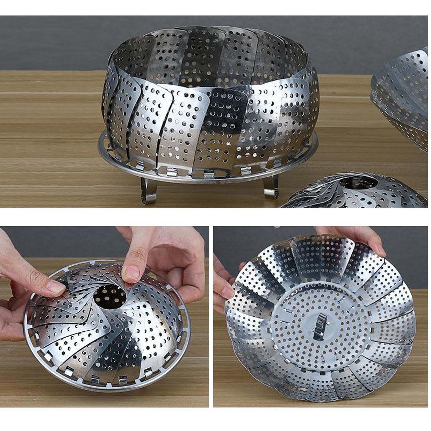 Stainless Steel Foldable Food Steamer