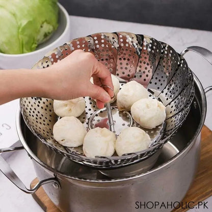 Stainless Steel Foldable Food Steamer
