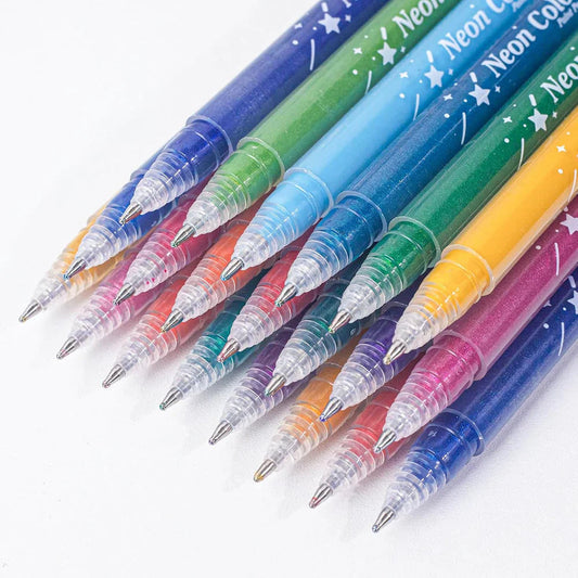 Vibrant Glitter Gel Pen Collection