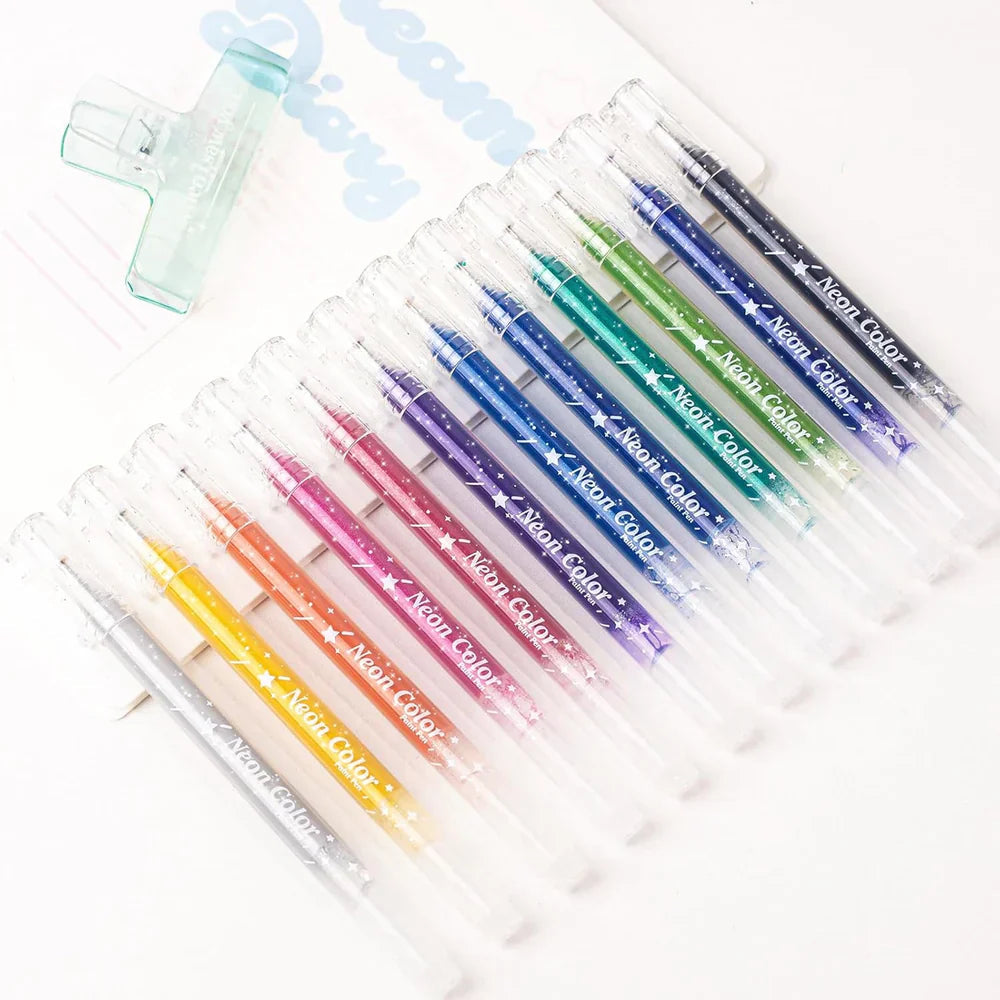 Vibrant Glitter Gel Pen Collection