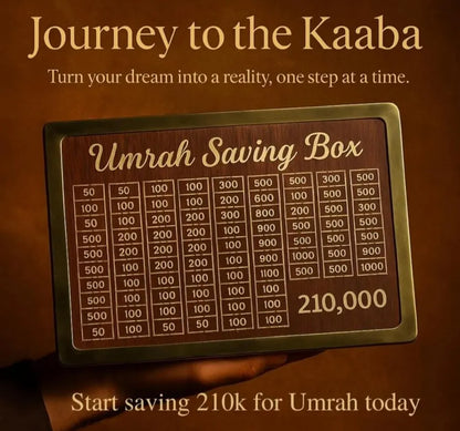 Umrah Saving Box Save- 210,000 For Umrah