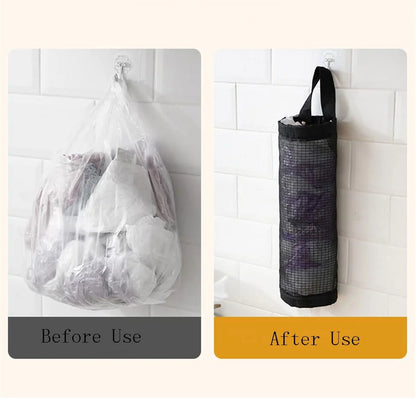 Hanging Mesh Plastic Bag Organizer, Pack of 3