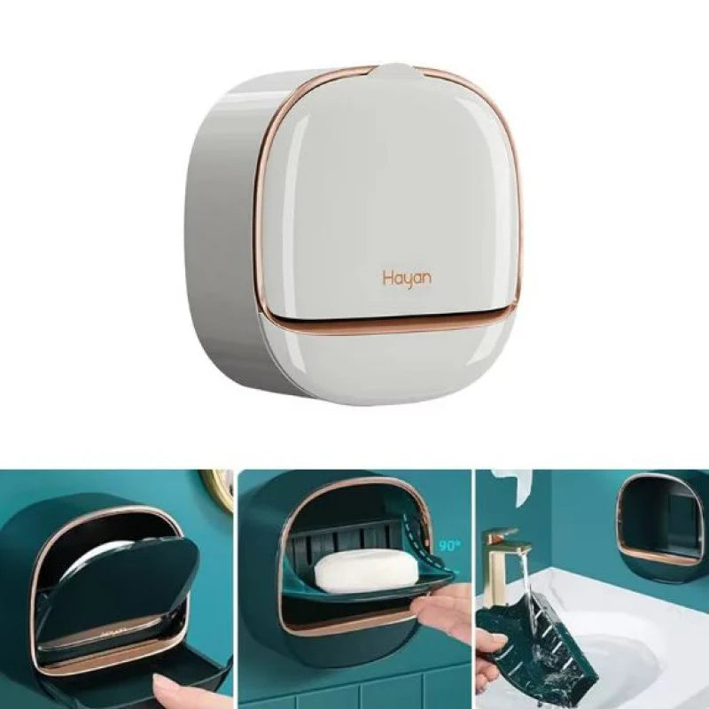 Wall mounted sticking soap dish