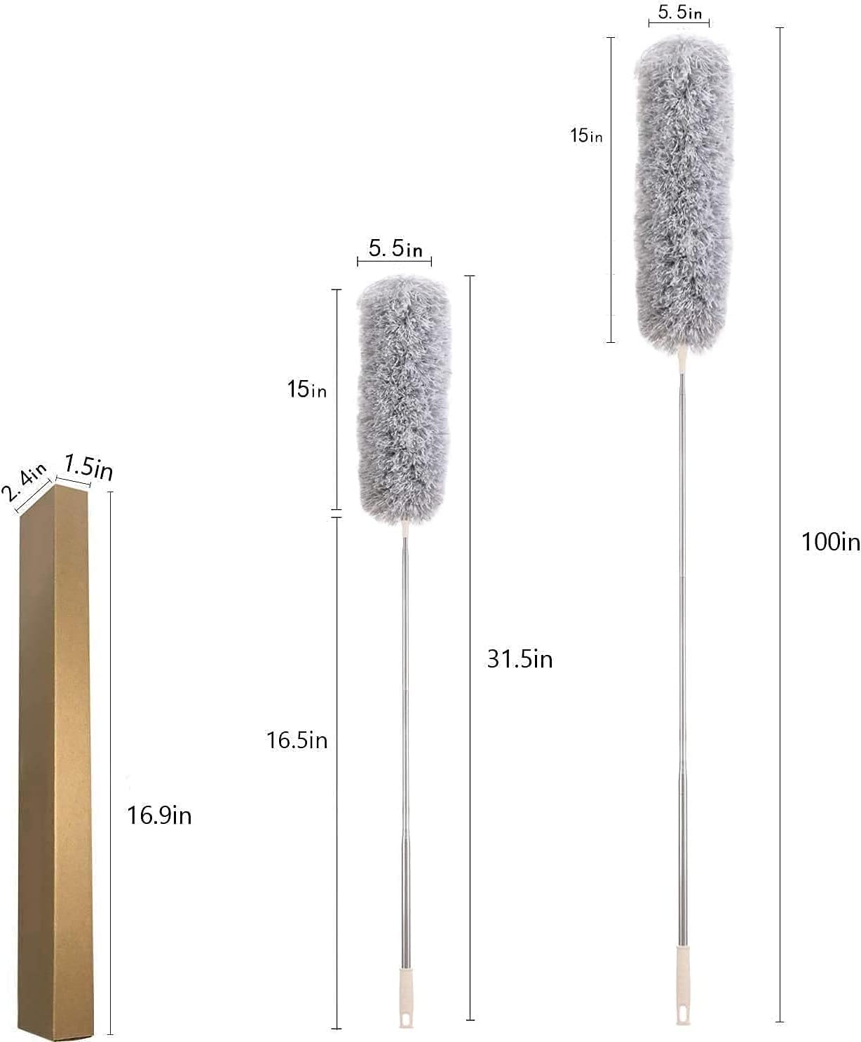 Flexible Grey Mop With Long Rod