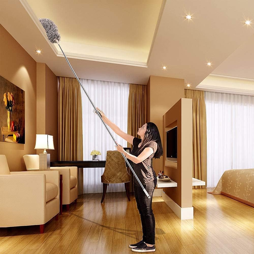 Flexible Grey Mop With Long Rod