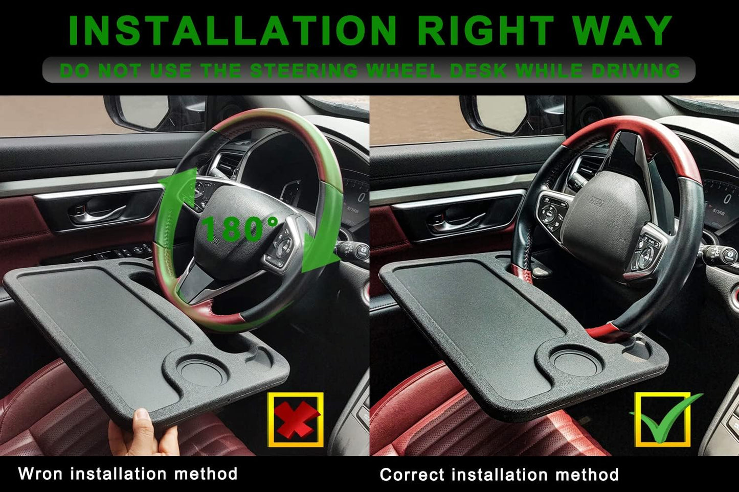 Portable Car Steering Wheel Table