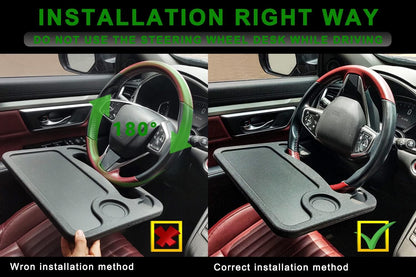 Portable Car Steering Wheel Table