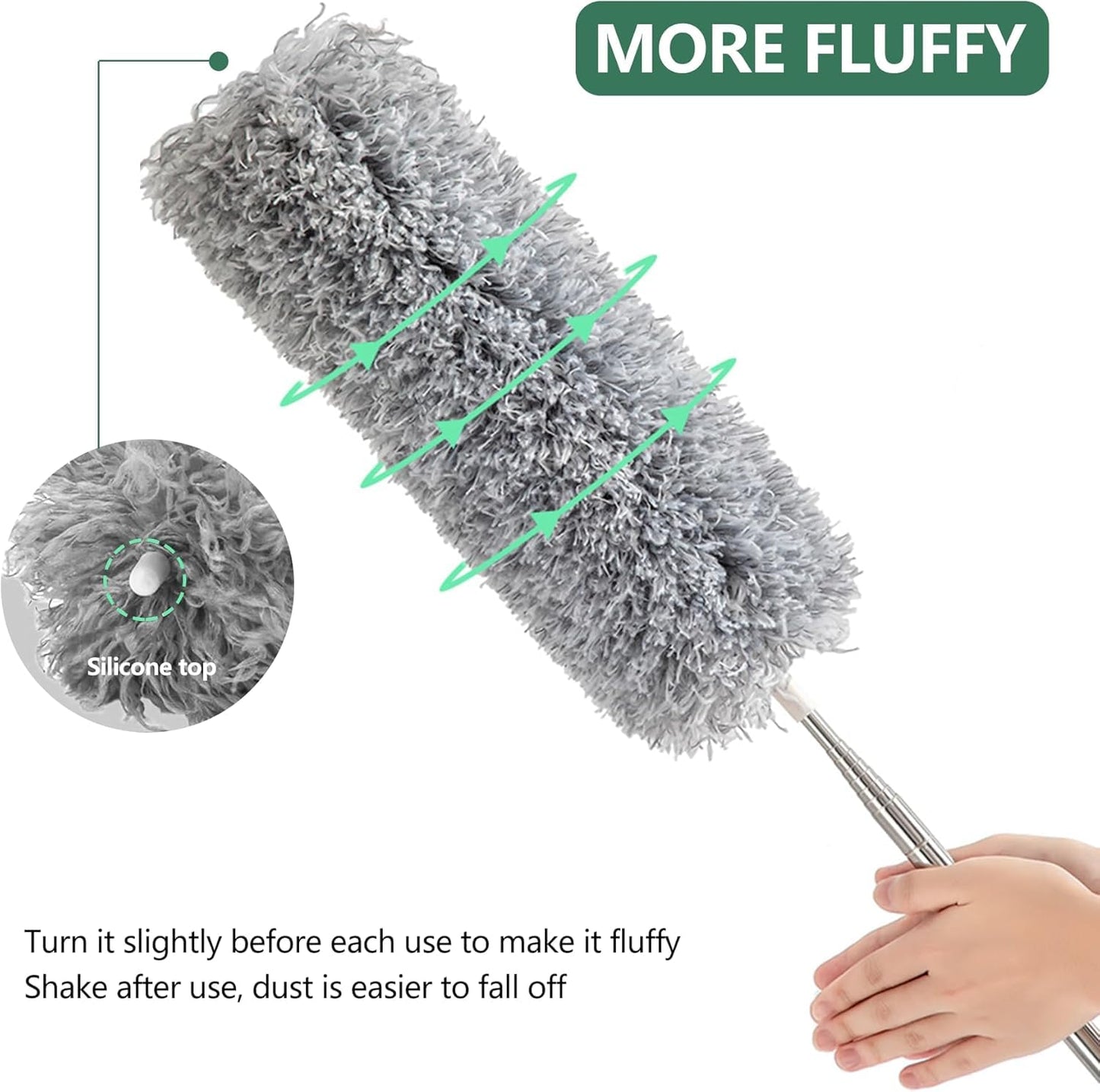 Flexible Grey Mop With Long Rod