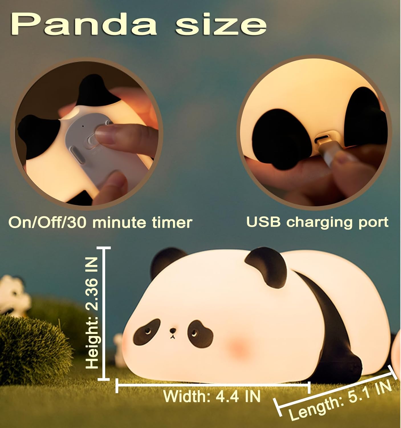 Night Light Panda Lamp