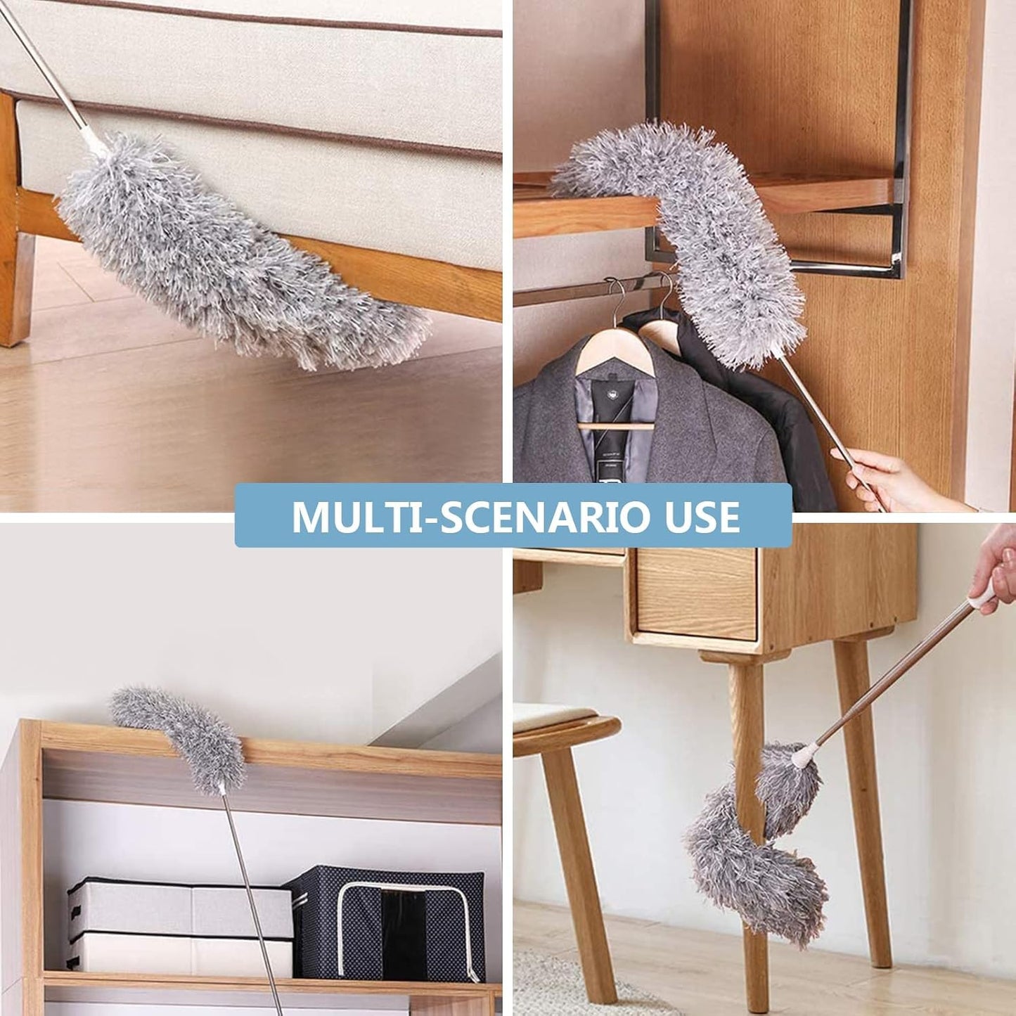 Flexible Grey Mop With Long Rod