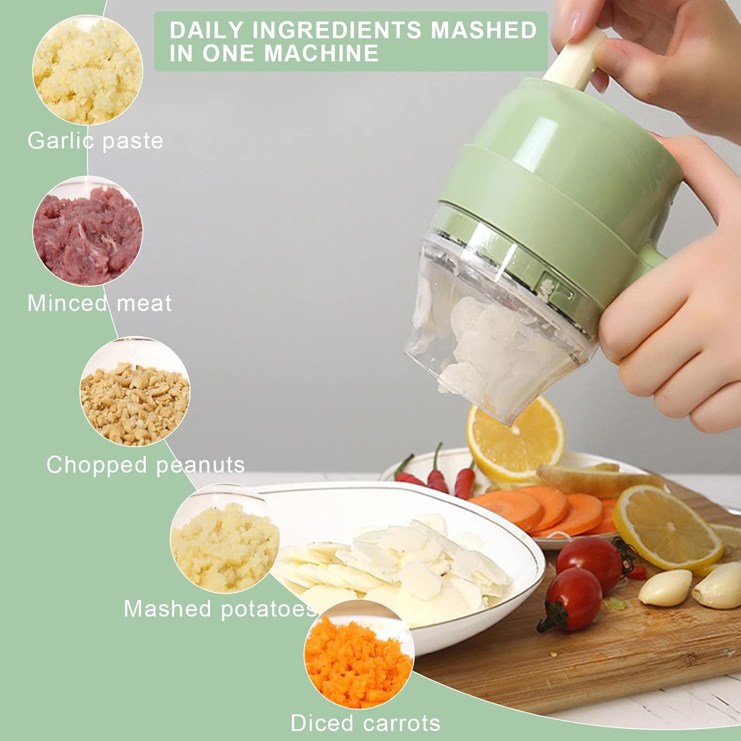 Electric Rechargeable Vegetable Cutter