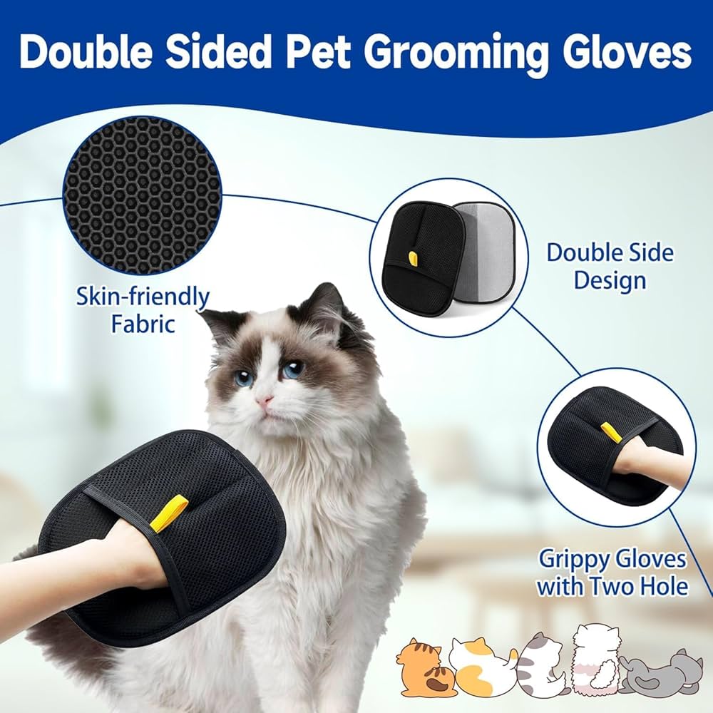 Pet Hair & Lint Remover Gloves