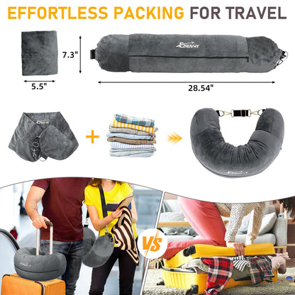2-in-1 Travel Neck Pillow & Storage Space