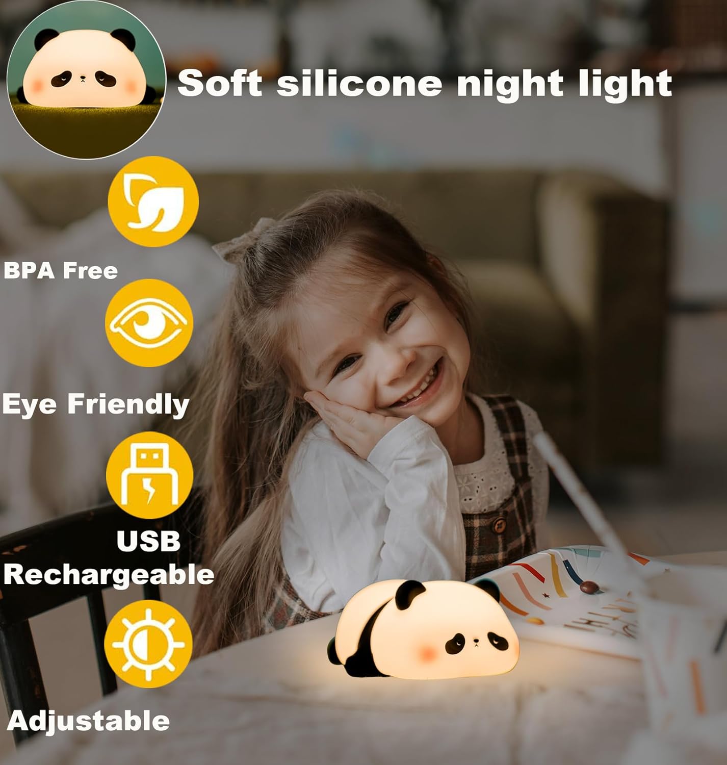 Night Light Panda Lamp