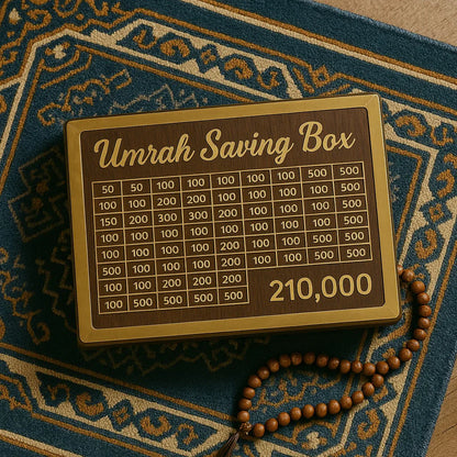 Umrah Saving Box Save- 210,000 For Umrah