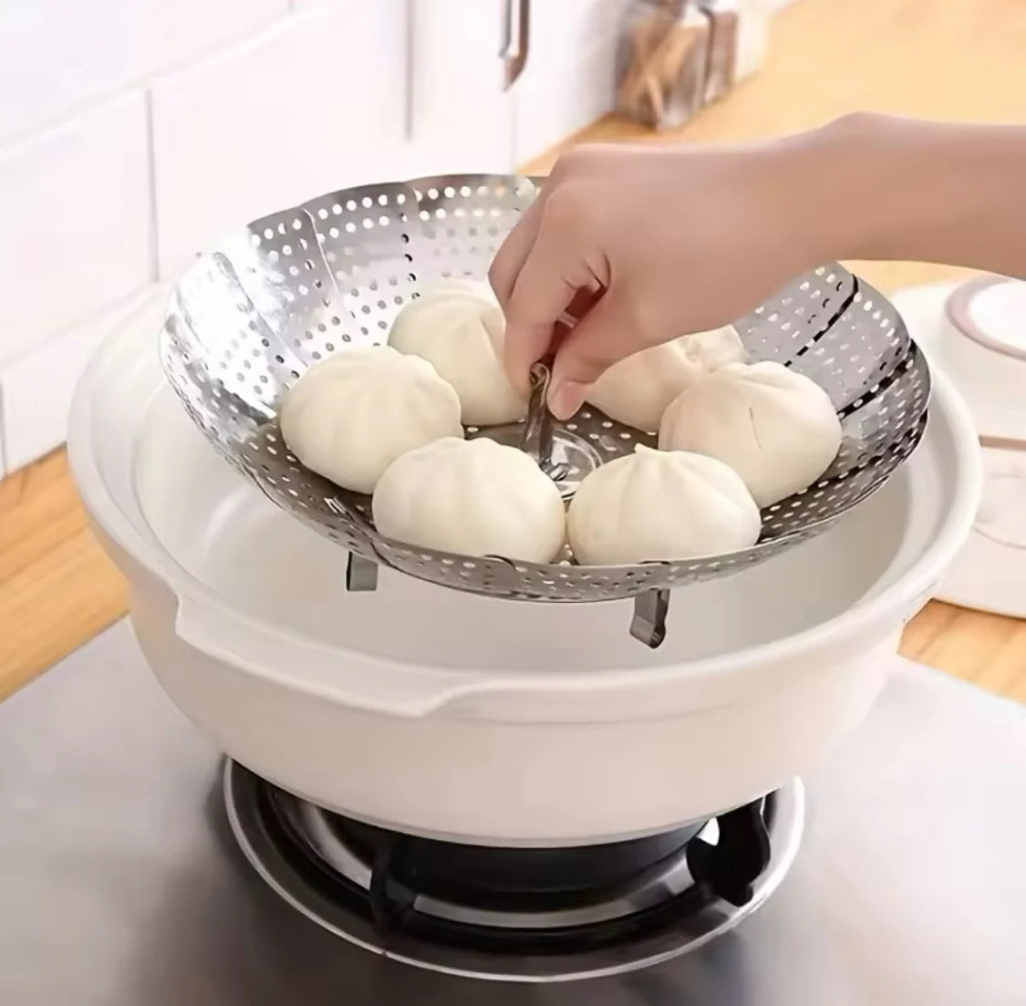 Stainless Steel Foldable Food Steamer