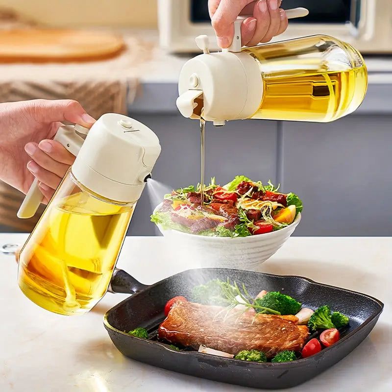 2 in 1 Oil Kettle, Oil Spray Bottle And Dispenser