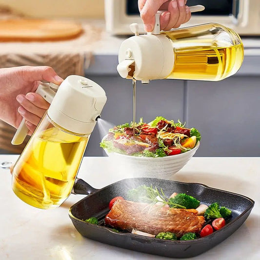 2 in 1 Oil Kettle, Oil Spray Bottle And Dispenser