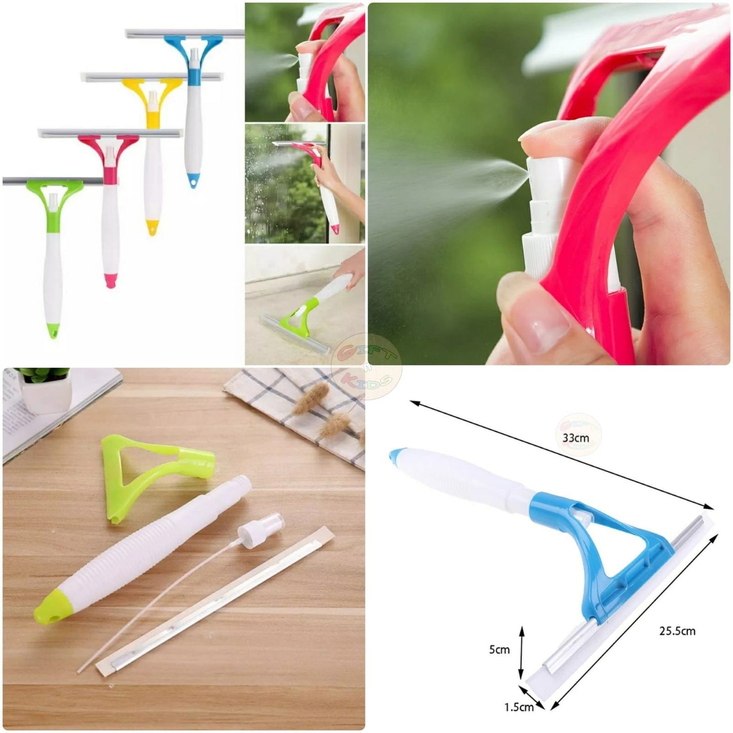 3 in 1 Glass Spray wiper