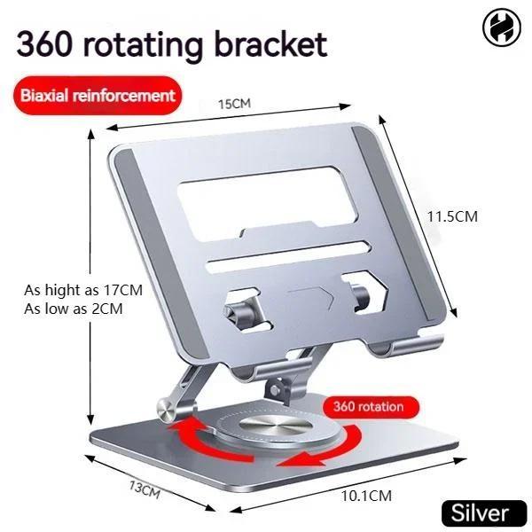 Aluminium 360° Foldable Rotating Laptop Stand