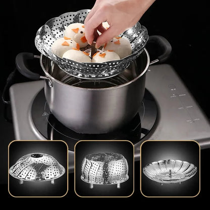 Stainless Steel Foldable Food Steamer