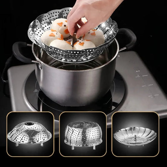 Stainless Steel Foldable Food Steamer