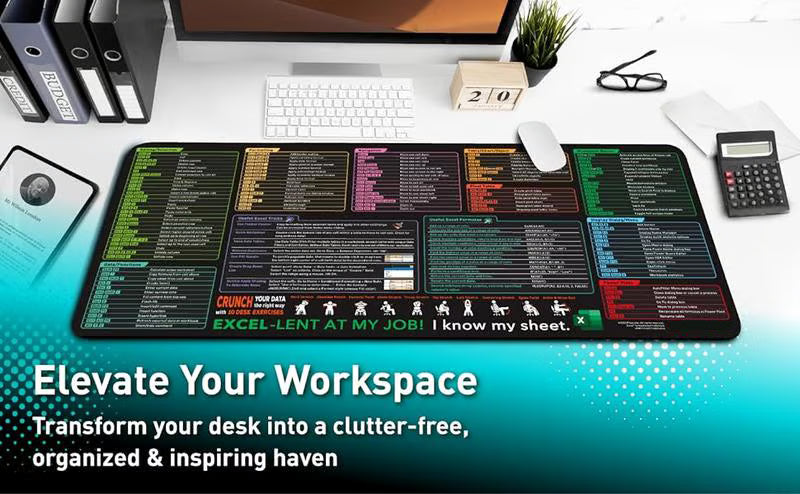 Excel & Windows Shortcuts Mouse Pad