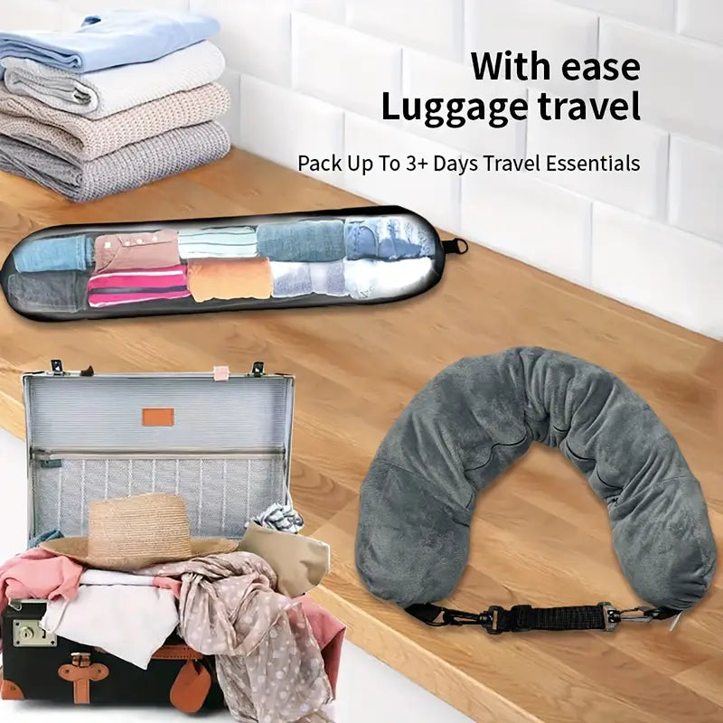 2-in-1 Travel Neck Pillow & Storage Space