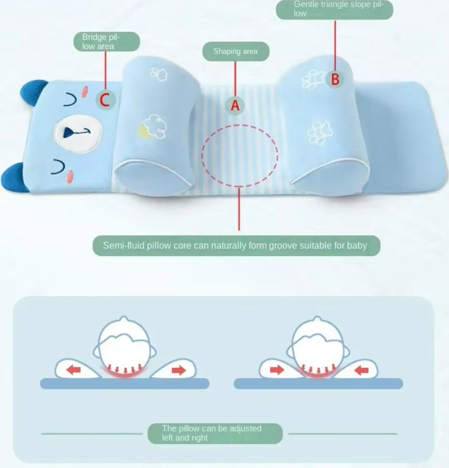 Baby Shaping Head Support Pillow (Best Quality)