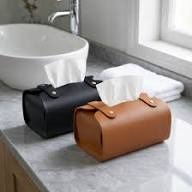 Leather Tissue Box Cover
