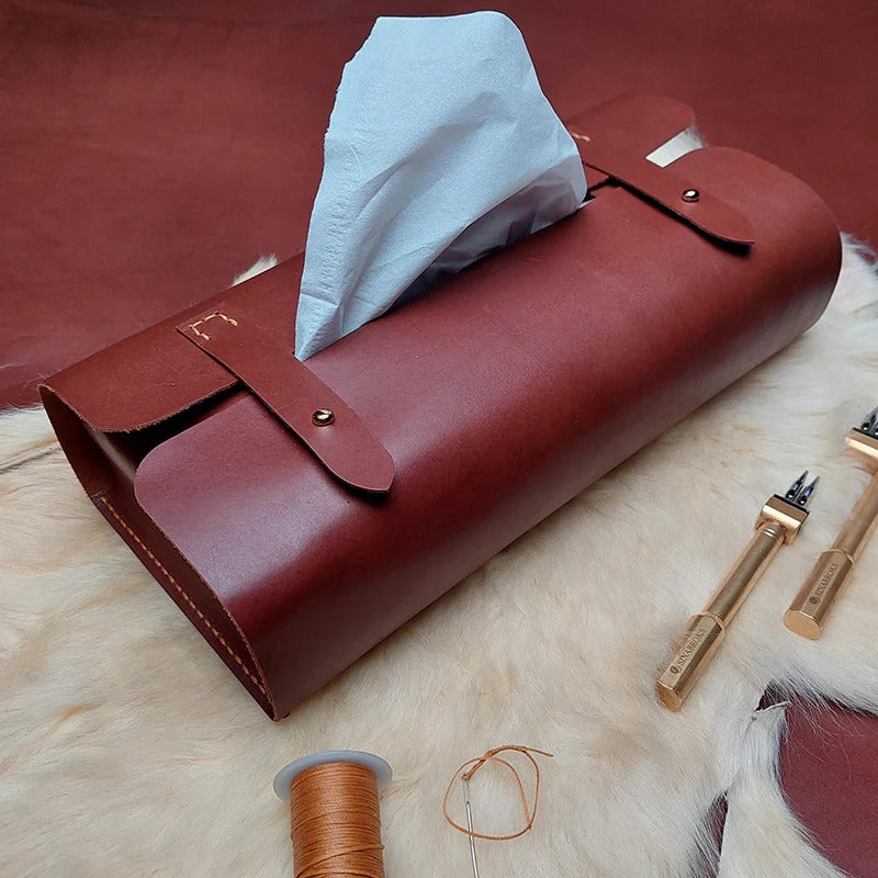 Leather Tissue Box Cover