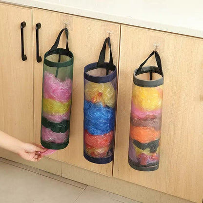 Hanging Mesh Plastic Bag Organizer, Pack of 3