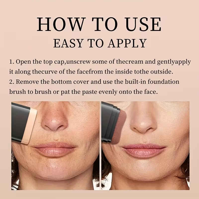 2-in-1 Korean Foundation Stick + Blending Brush