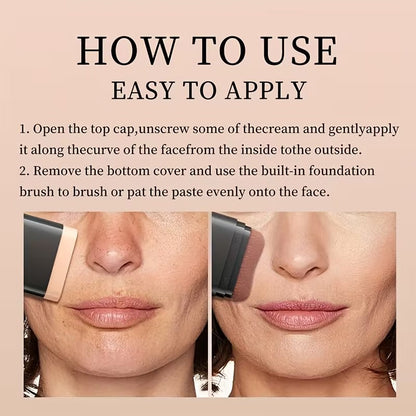 2-in-1 Korean Foundation Stick + Blending Brush