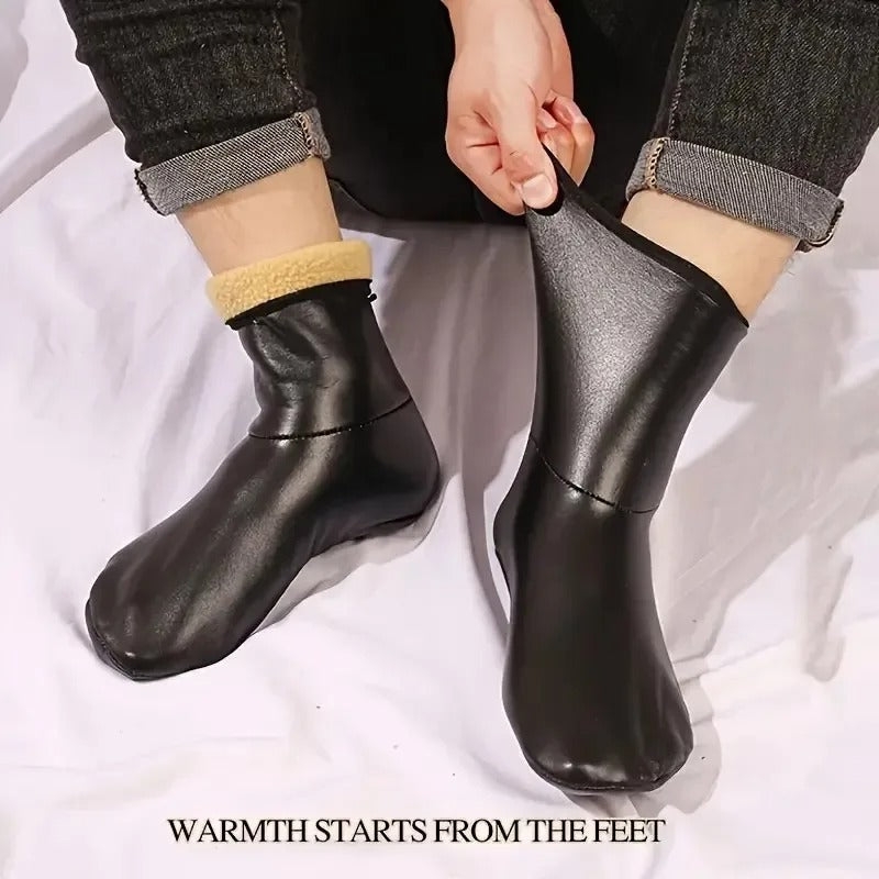 1 Pair Leather Socks