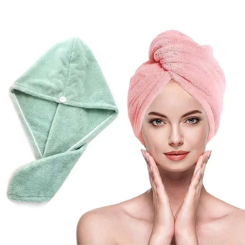 Microfiber Hair Drying Cap Towel (Multi Color)