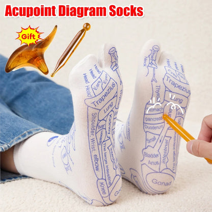 Foot Massage Acupressure Socks (SOCKS + STICK)