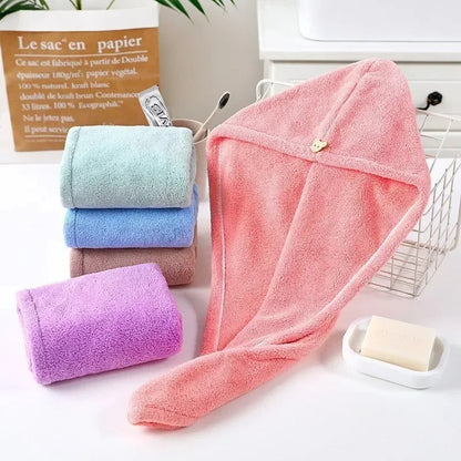 Microfiber Hair Drying Cap Towel (Multi Color)
