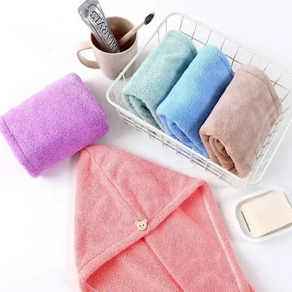 Microfiber Hair Drying Cap Towel (Multi Color)