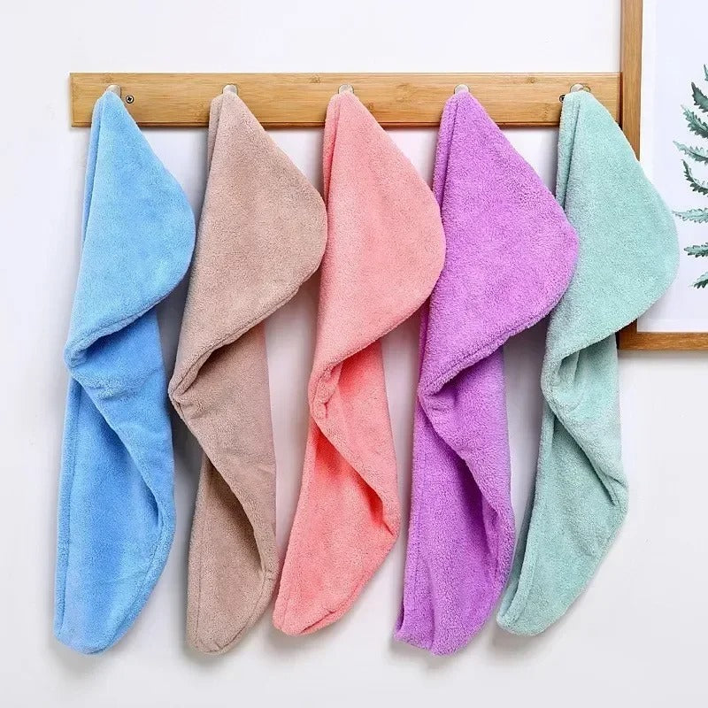 Microfiber Hair Drying Cap Towel (Multi Color)