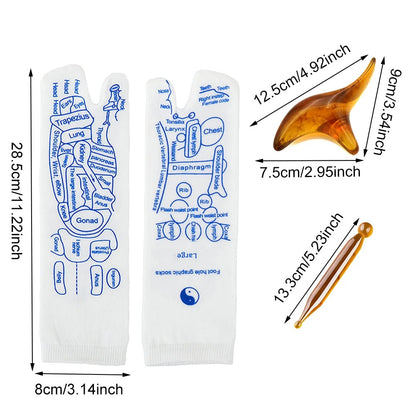 Foot Massage Acupressure Socks (SOCKS + STICK)