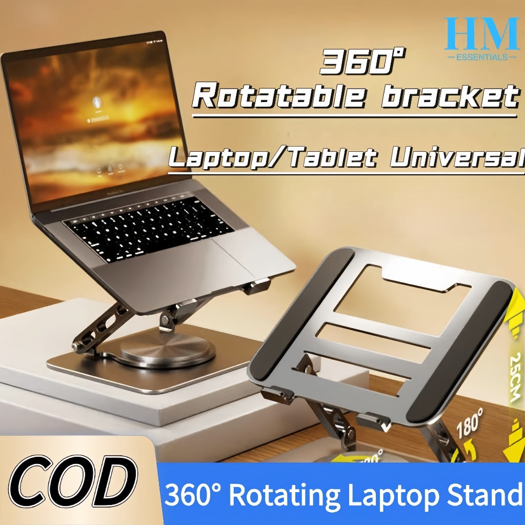 Aluminium 360° Foldable Rotating Laptop Stand