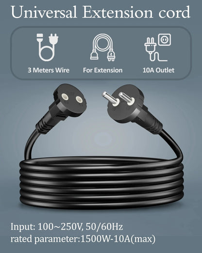 2-Pin Power Extension Cable, Copper Wire